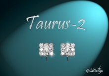 Taurus II - náušnice stříbřené